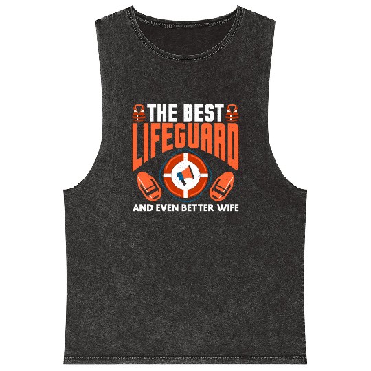 Best Lifeguard Wife Rescuer Pool Guard Mineral Wash Tank Tops