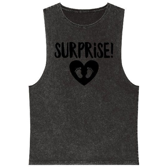 Surprise Pregnancy Announcement Mom To Be Mineral Wash Tank Tops