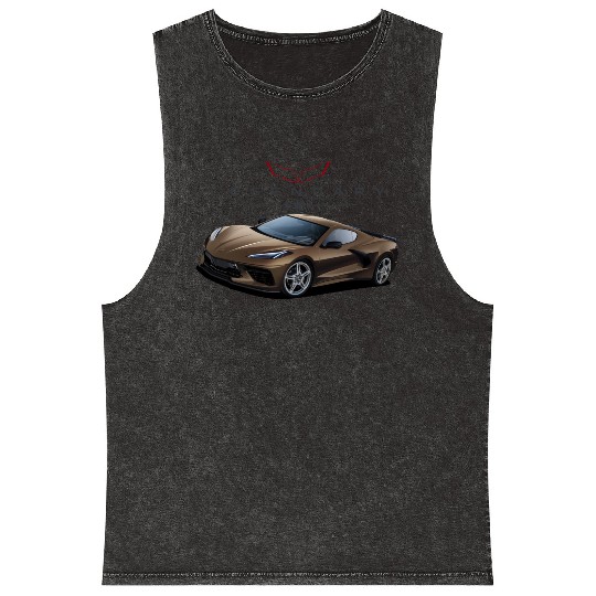 Bronze American Supercar Mineral Wash Tank Tops