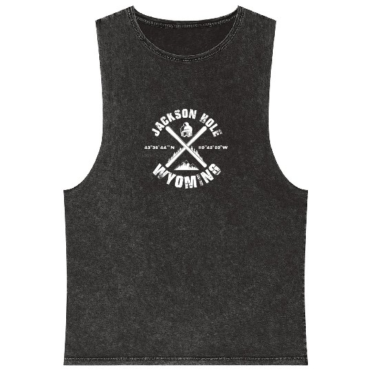Jackson Hole Wyoming, Skiing Mineral Wash Tank Tops