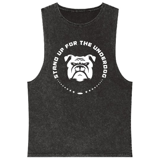 Stand Up For The Underdog Mineral Wash Tank Tops