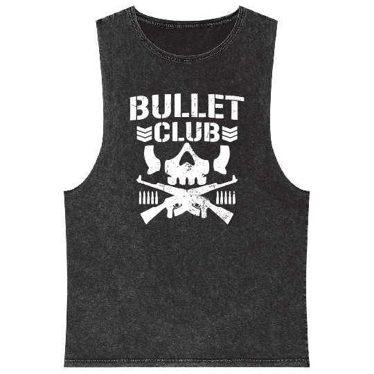 Japan Pro Wrestling Bullet Club Bone Soldier Mineral Wash Tank Tops