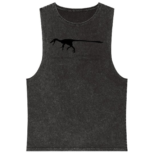 Velociraptor Science Joke Mineral Wash Tank Tops
