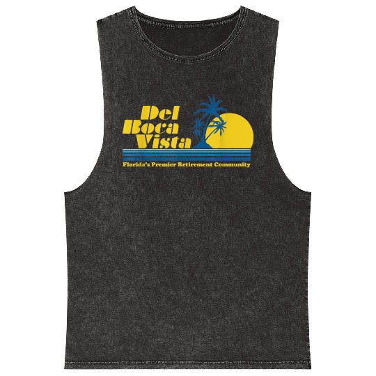 Del Boca Vista Retirement Community Funny No 2376 Mineral Wash Tank Tops