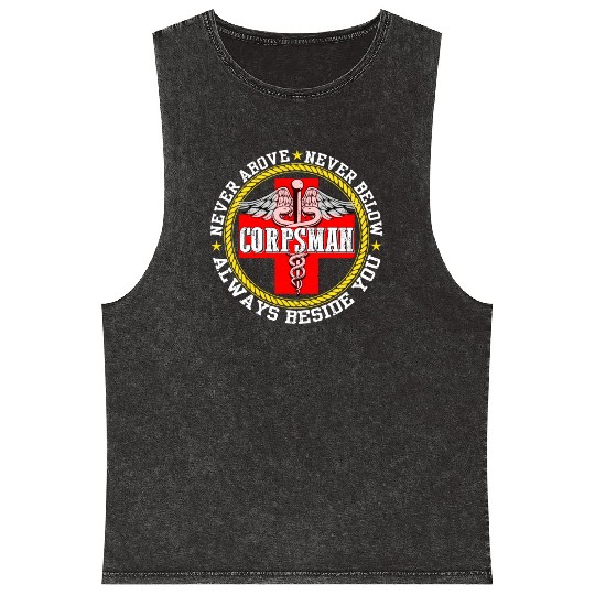 Corpsman Devil Doc Corpsman US Army Mineral Wash Tank Tops