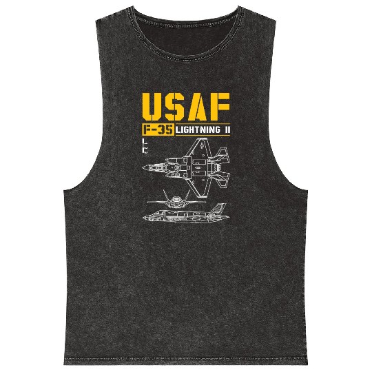 F 35 Lightning II Mineral Wash Tank Tops