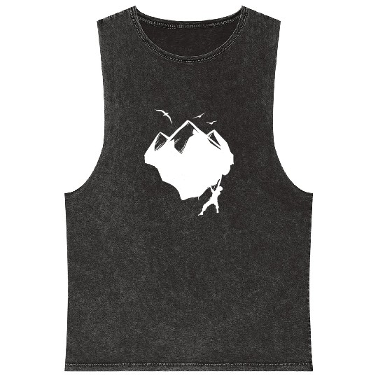 Climbing Carabiner Bouldering Mountain Sports Mineral Wash Tank Tops