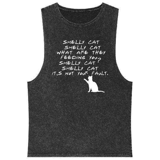 Smelly Cat Friends Tv Show Mineral Wash Tank Tops