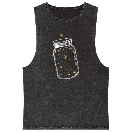 Lightning Bugs Catching Fireflies I Fireflies Mineral Wash Tank Tops