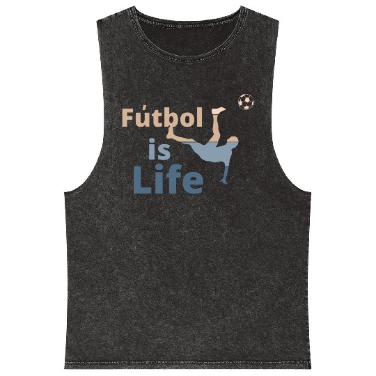 Football is life Mineral Wash Tank Tops