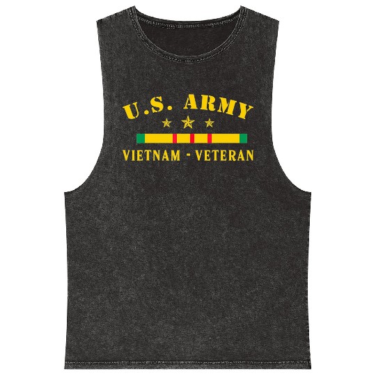 US Army Vietnam Veteran Mineral Wash Tank Tops