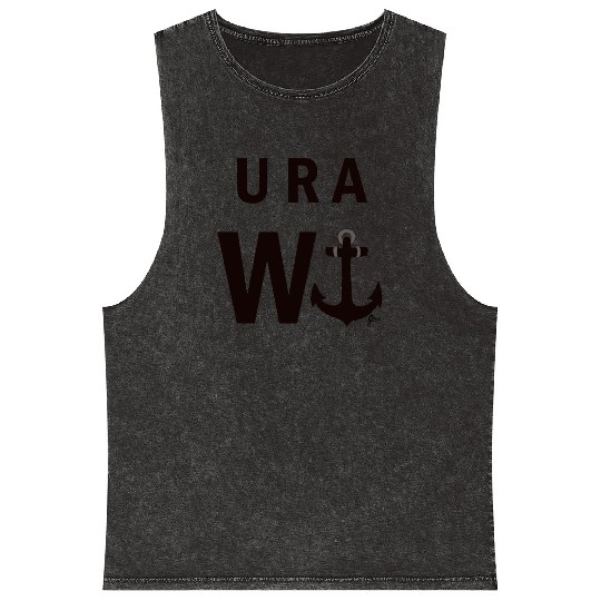 U R A W anchor! Mineral Wash Tank Tops