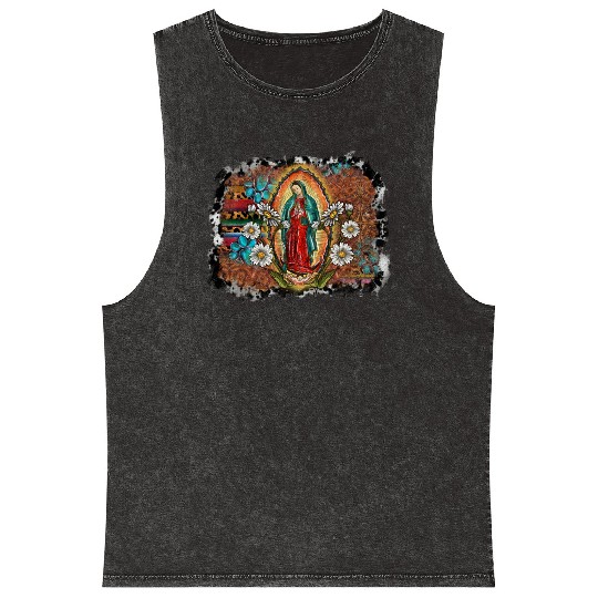 Virgin Mary Mineral Wash Tank Tops