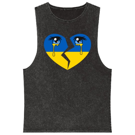 Tears For Ukraine Stand With Ukraine Mineral Wash Tank Tops
