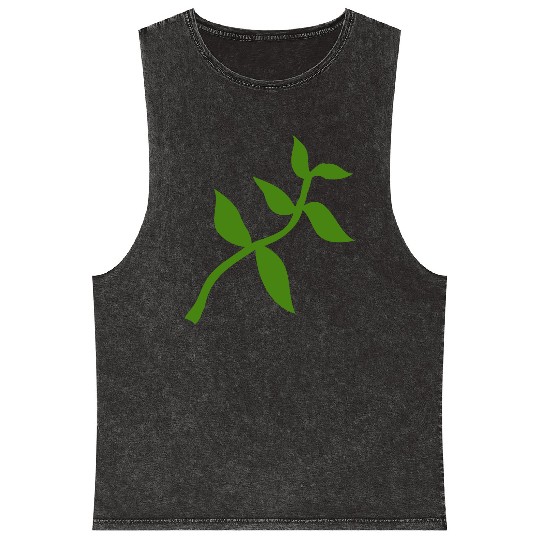 plant olive branch Mineral Wash Tank Tops