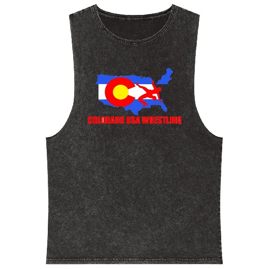 Team USA Wrestling Colorado Division Mineral Wash Tank Tops