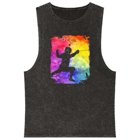 Fencing Retro Mineral Wash Tank Tops