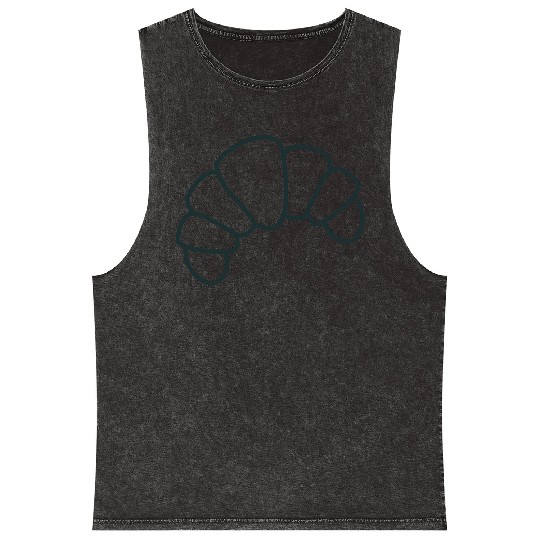 Irregular croissant outline cute food Mineral Wash Tank Tops