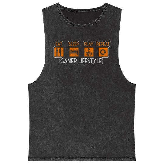 Gamers Geek Game Gaming Mineral Wash Tank Tops