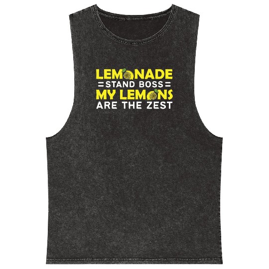 My Lemons Are The Zest Lemon Juice Boss Lemonade Mineral Wash Tank Tops