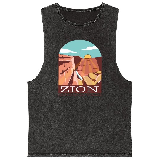 Zion National Park Zion National Park gift inspira Mineral Wash Tank Tops