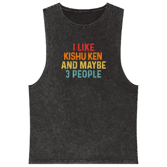 I Like Kishu Ken And Maybe 3 People Dog Lover Mineral Wash Tank Tops