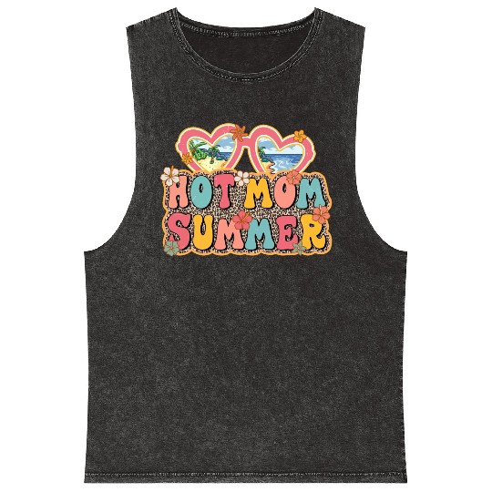 Hot Mom Summer sublimation Mineral Wash Tank Tops