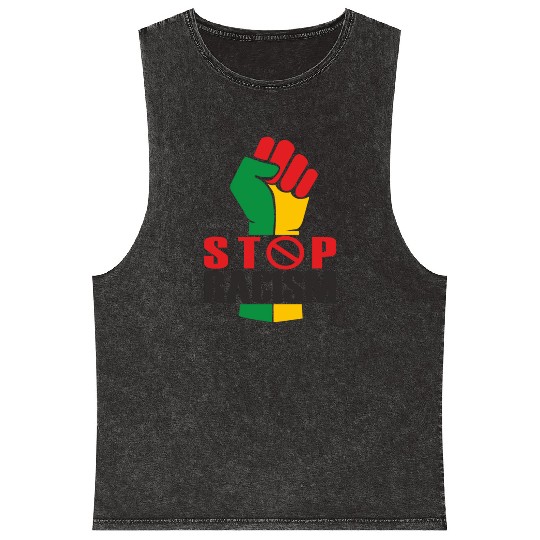 Juneteenth Day 1865, Freedom Day, Stop Racism Mineral Wash Tank Tops