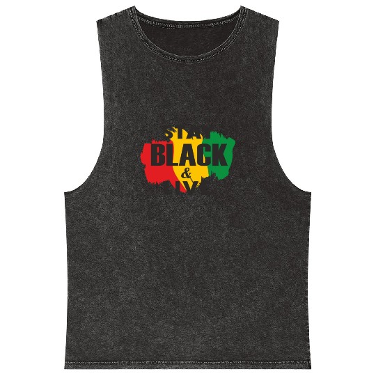 Juneteenth Day 1865, Stay Black And Live Mineral Wash Tank Tops