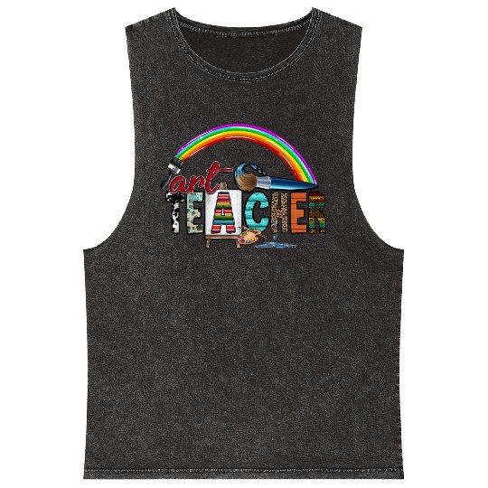 Art Teacher Mineral Wash Tank Tops