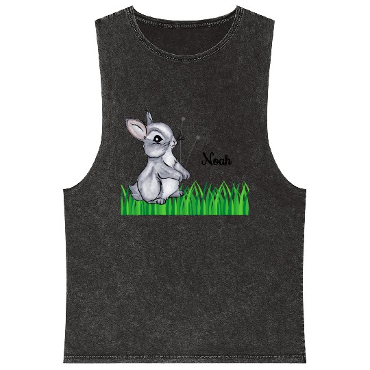 Bunny Name Gift Noah Mineral Wash Tank Tops