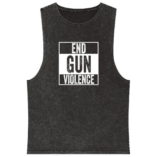 End gun violence, No more silence Mineral Wash Tank Tops