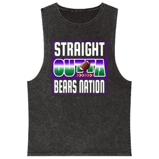 Straight Outta Bears Nation Football Full Icon Mineral Wash Tank Tops