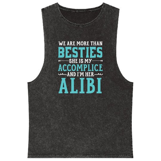 We Are More Than Besties Best Friend Friendship Mineral Wash Tank Tops