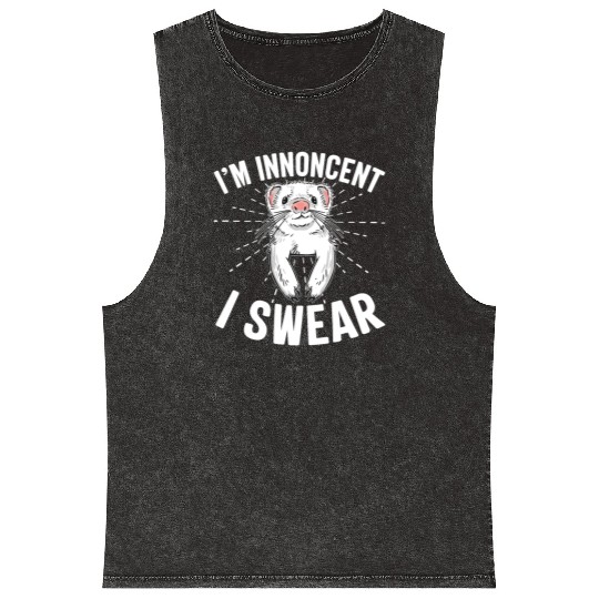 Ferret Keeper Animal Rights Pet Lovers Lifestyle Mineral Wash Tank Tops