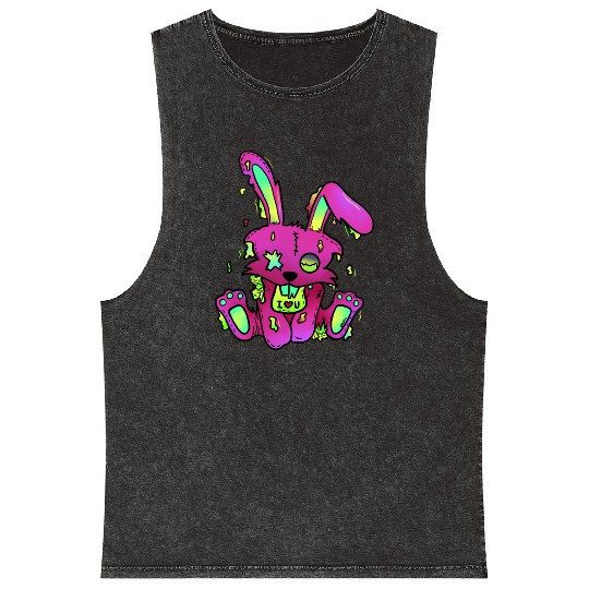 Toxic Bunny Mineral Wash Tank Tops