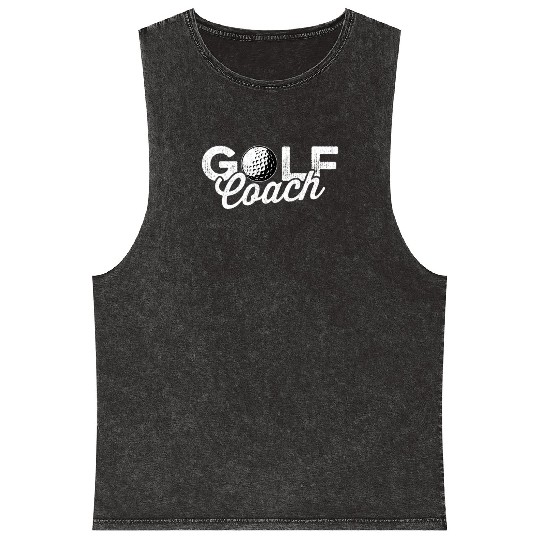 Golf Coach Funny Golf Trainer Instructor Golfing Mineral Wash Tank Tops