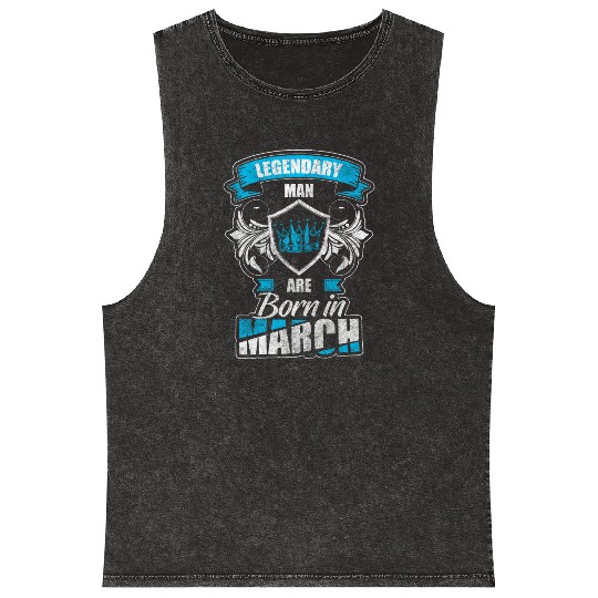 Month Of Birth Age Congratulations Surprise Mineral Wash Tank Tops