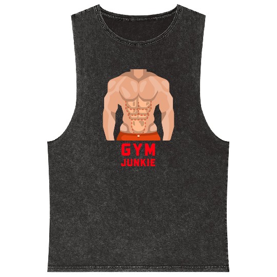 Gym Junkie Mineral Wash Tank Tops