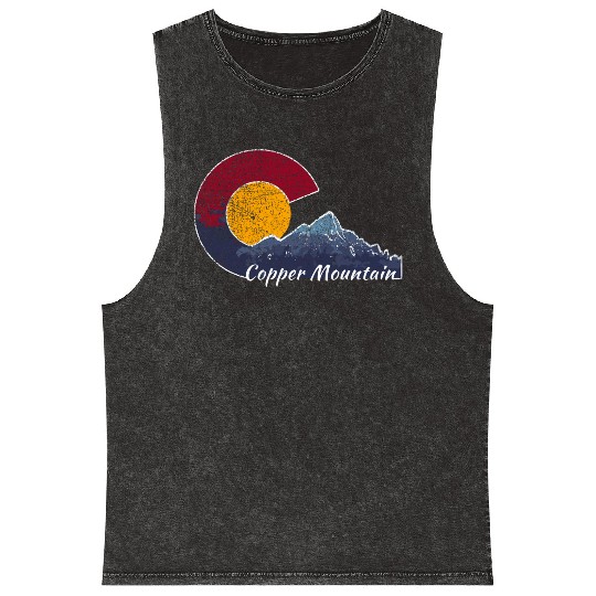 Copper Mountain Colorado Mountain Scenery Mineral Wash Tank Tops