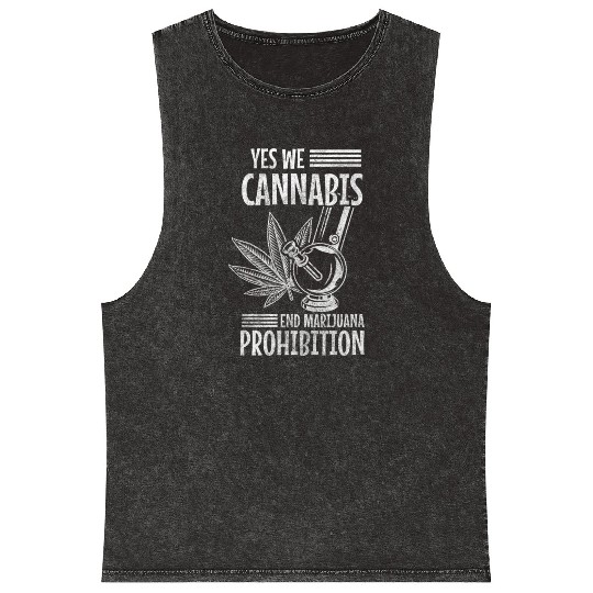 Hemp Weed Hashish Mineral Wash Tank Tops