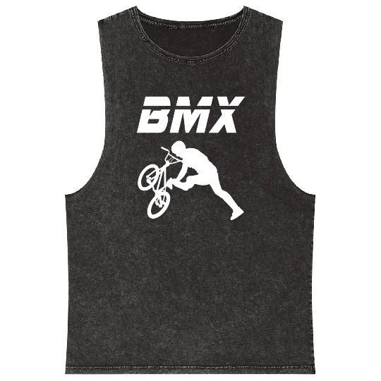 bmx race bike cyclist rider trick Mineral Wash Tank Tops