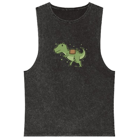 T-Rex Dino with Saddle for riding Reptile Mineral Wash Tank Tops
