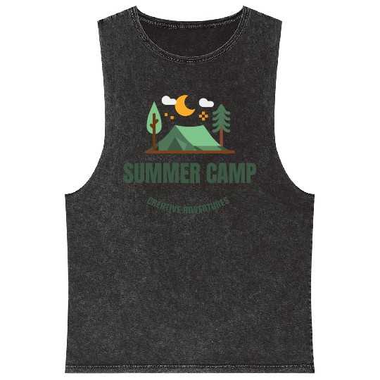 Summer Camp Mineral Wash Tank Tops