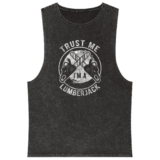 Forest Forest Worker Forester Chainsaw Mineral Wash Tank Tops