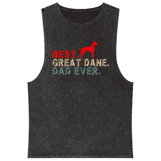 Best Great Dane Dog Dad Vintage Mineral Wash Tank Tops