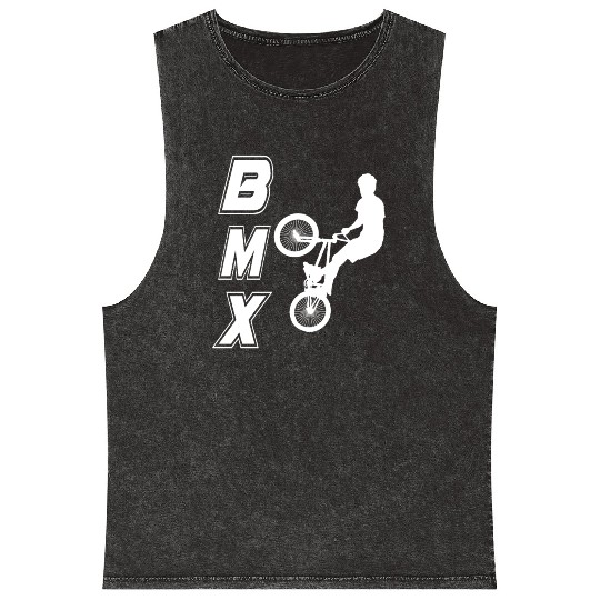 bmx race bike cyclist rider trick Mineral Wash Tank Tops