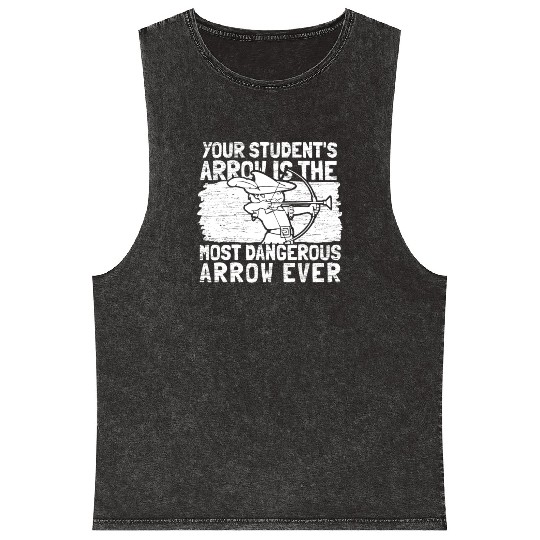 Archery Archer Bowman Mineral Wash Tank Tops