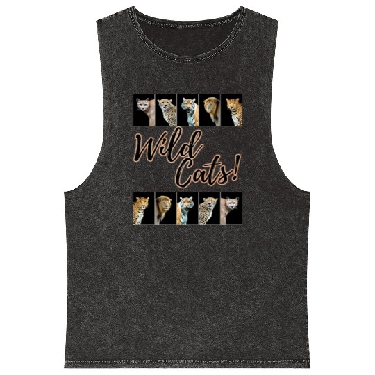 WILDCATS! | Lion, Leopard, Cheetah, Puma, Tiger Mineral Wash Tank Tops