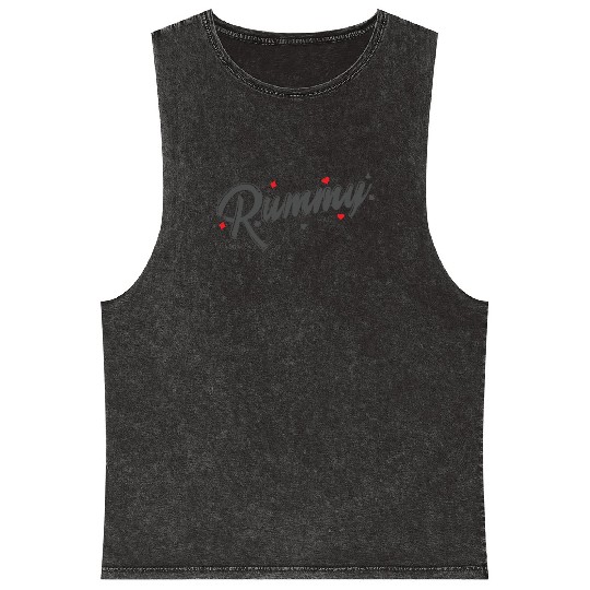 Rummy Hobby Card Game Romme playing Card Mineral Wash Tank Tops